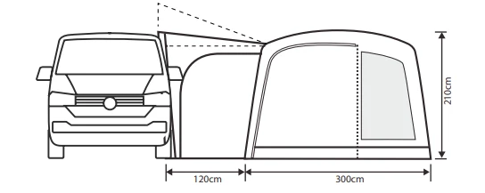 Cayman Curl XLE F/G Low Drive Away Awning 3 Cayman Curl XLE F/G Low Drive Away Awning - Image 3