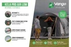 Vango Kela Pro Air Low Drive Away Awning -CampGearHub kela pro air low 2